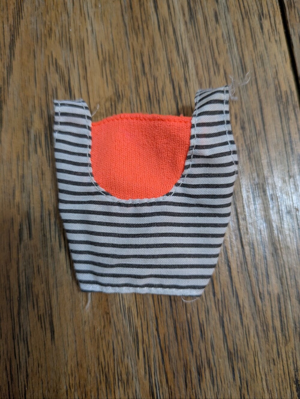 Barbie Vintage 1989 Striped Black & White Doll Top From Easy Living Series #8594